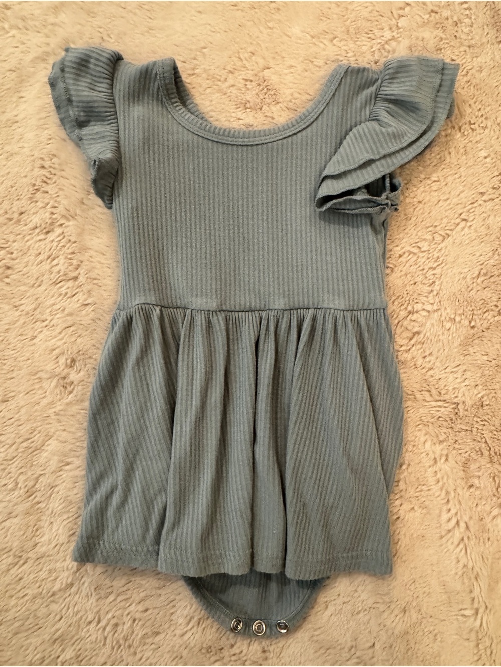 Little Sleepies Ribbed Twirl Bodysuit Dress 6-12 Months